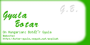 gyula botar business card